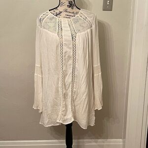 EUC Volcom cream boho dress or beach coverup​​​​​​​​​​​​​